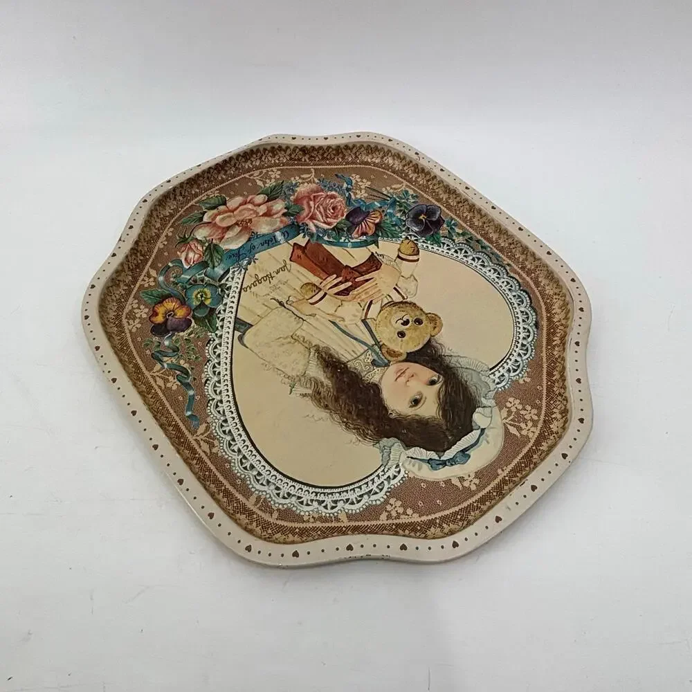 Vintage Jan Hagara “A Token of Love” Decorative Tin Tray